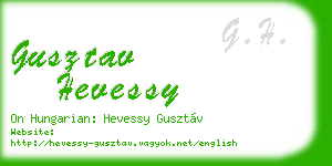gusztav hevessy business card