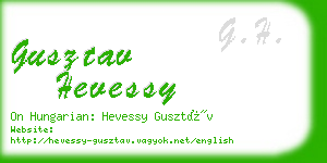 gusztav hevessy business card